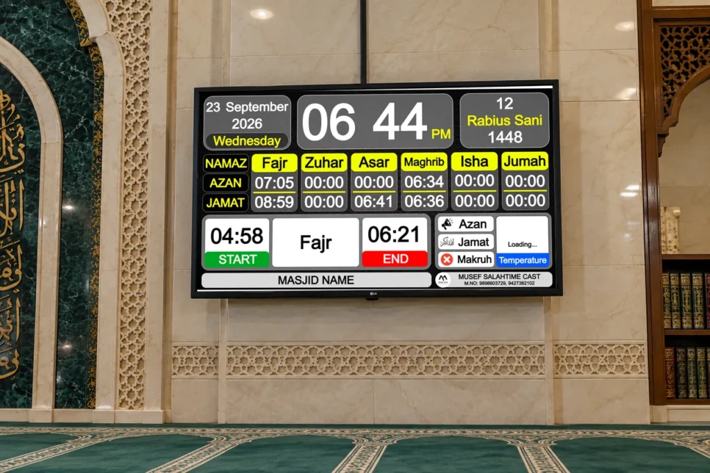 Put a notice on the screen, in advance